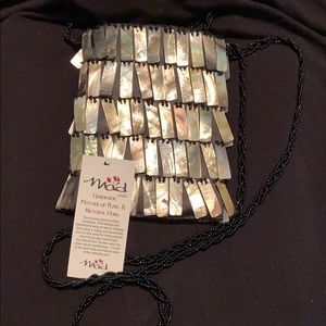 MAD Mother of Pearl and Natural Horn Purse
